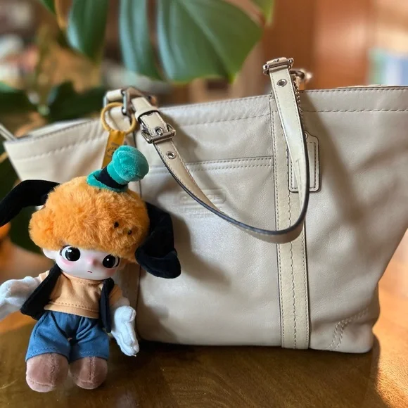 Coach Beige Leather Tote Bag - Picture 12 of 12